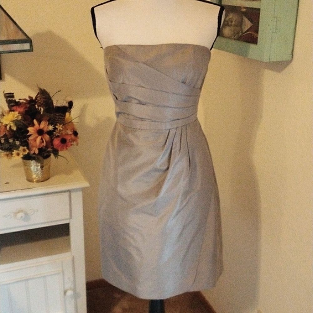 J. Crew Strapless Silk Dress